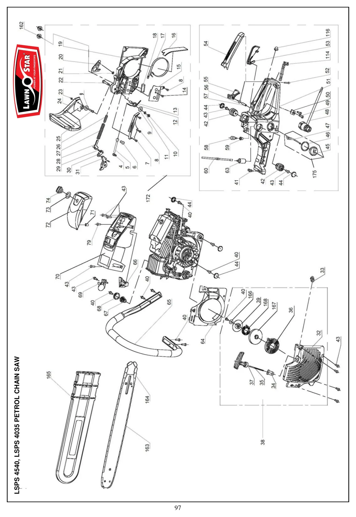 LSPS 4540 exploded parts diagram