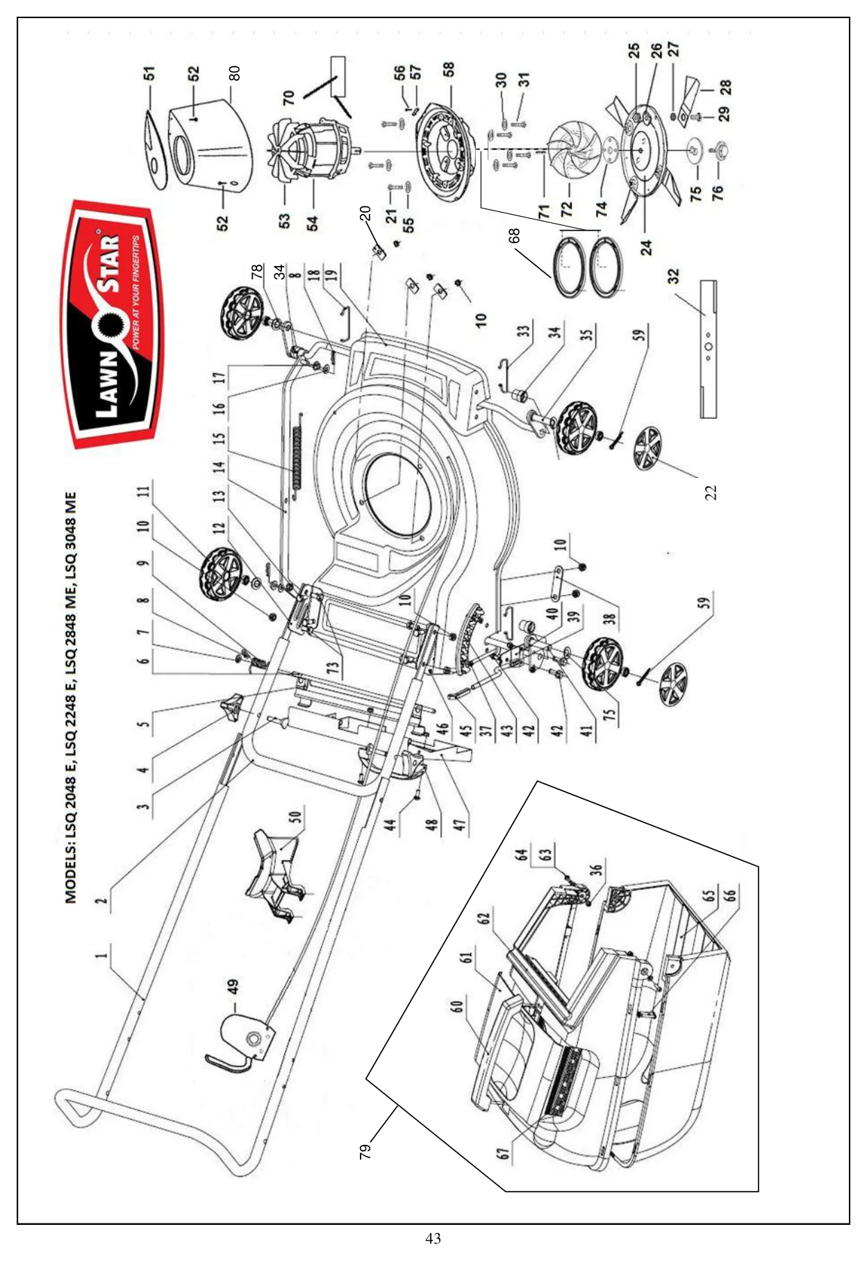 LSQ 2048 E exploded parts diagram