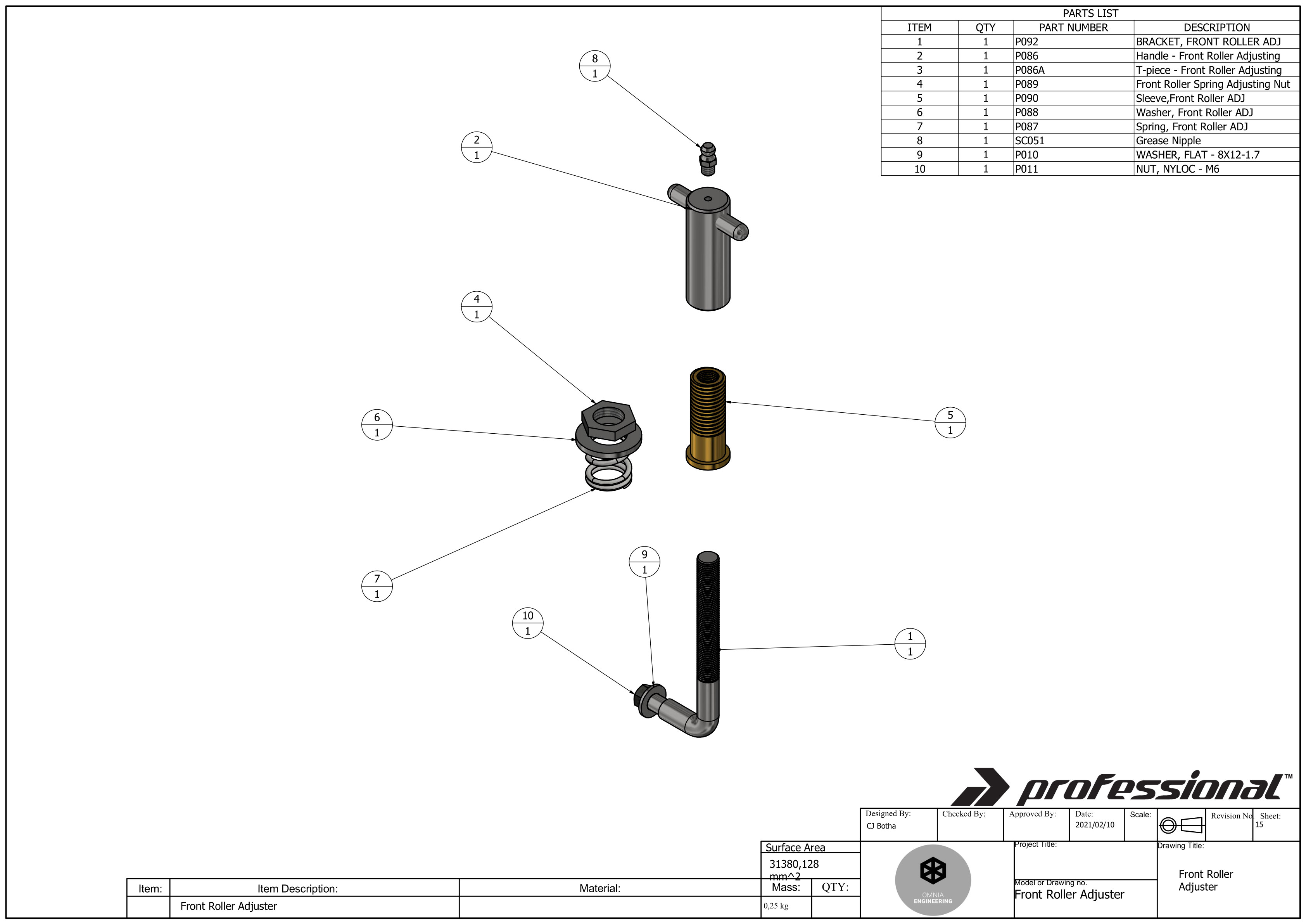 Front Roller Adjuster