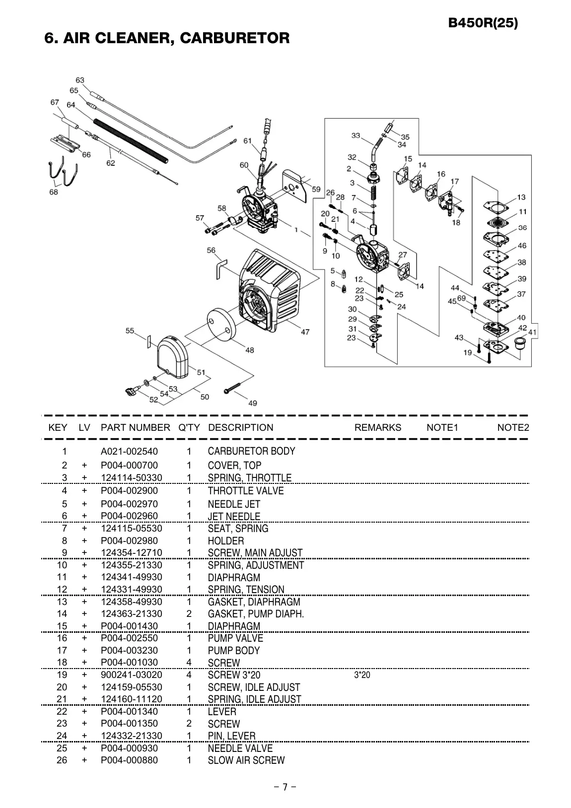 B450R IPL page 8 - SLOW AIR SCREW
