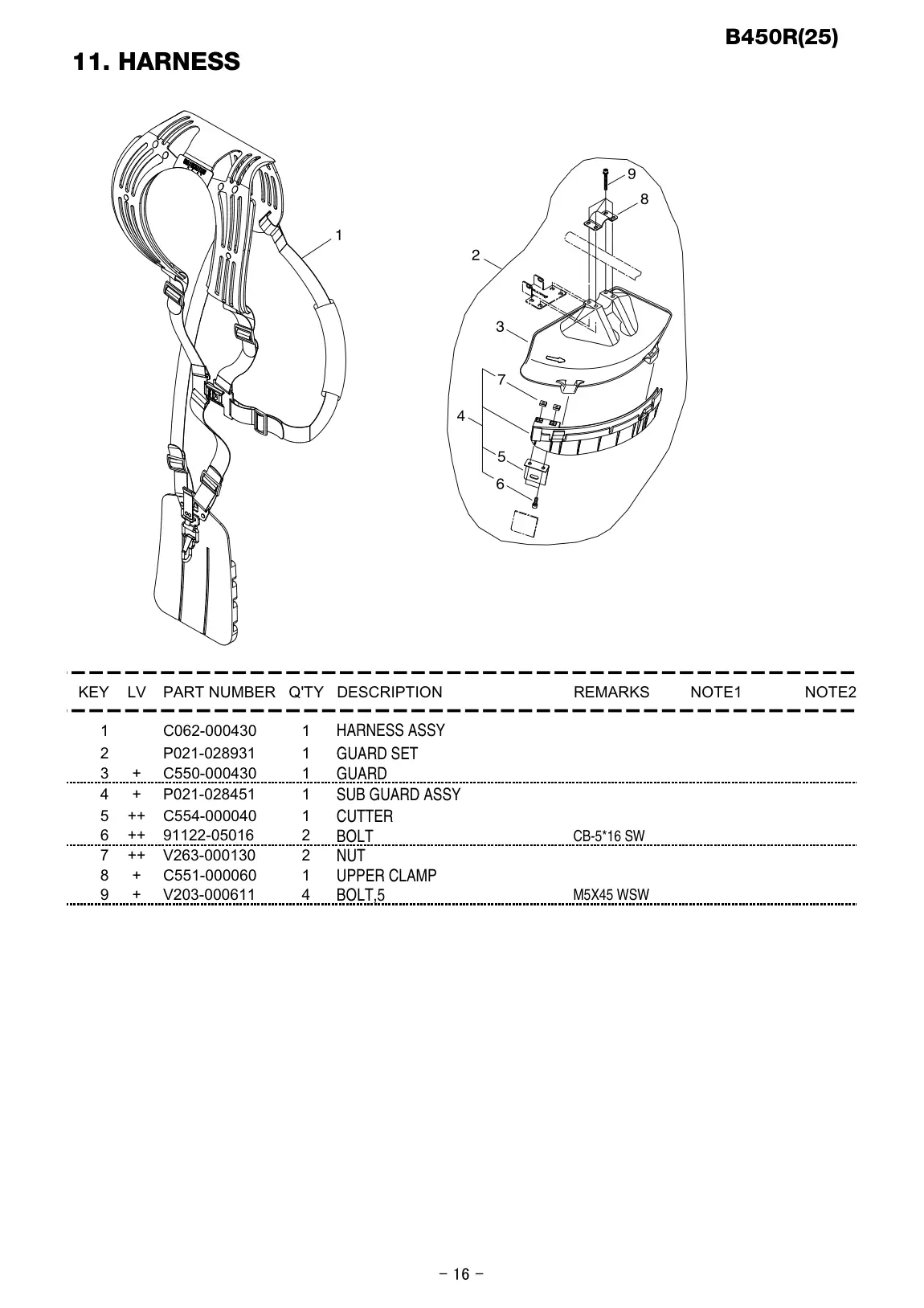 B450R IPL page 17 - M5X45 WSW