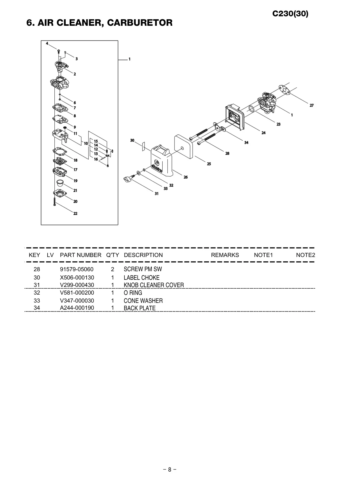 C230 IPL page 9 - BACK PLATE