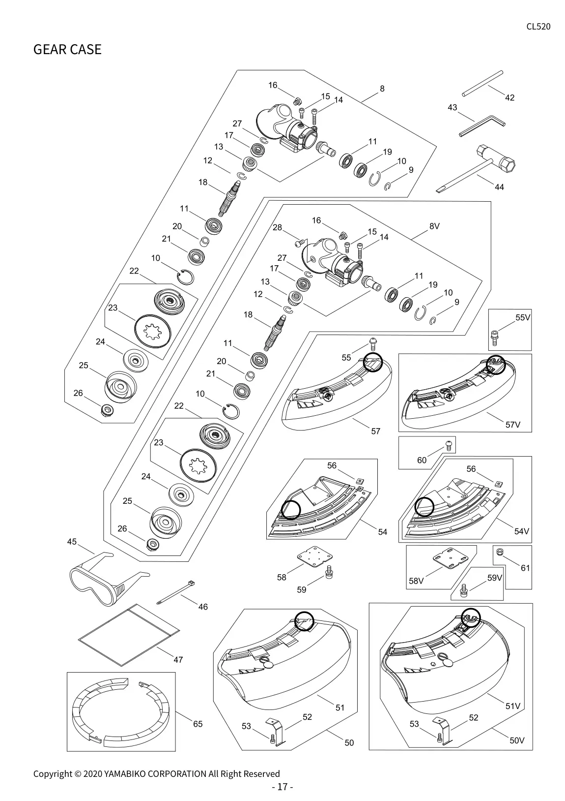 CL520 IPL page 20 - GEAR CASE