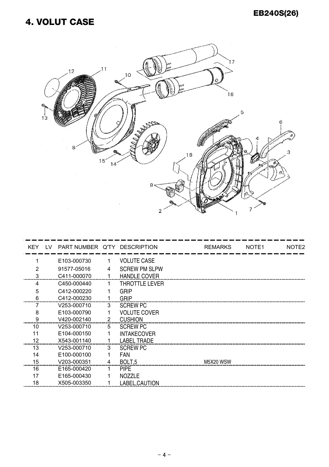 EB240S IPL page 5 - LABEL,CAUTION