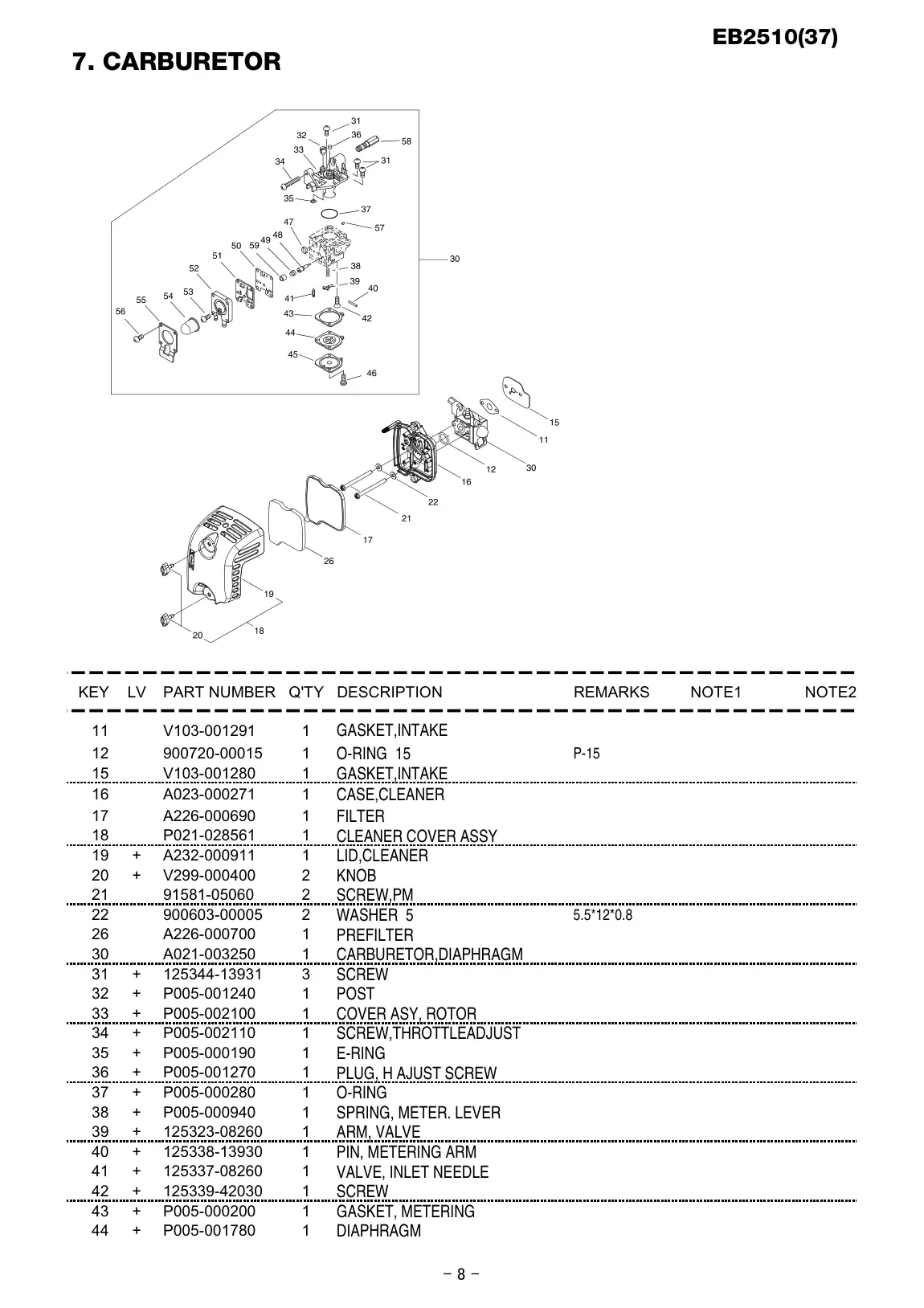 EB2510 IPL page 9 - DIAPHRAGM
