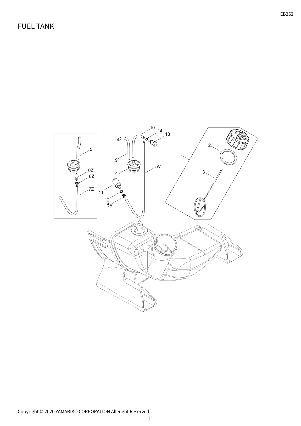 EB262 IPL page 13 - FUEL TANK