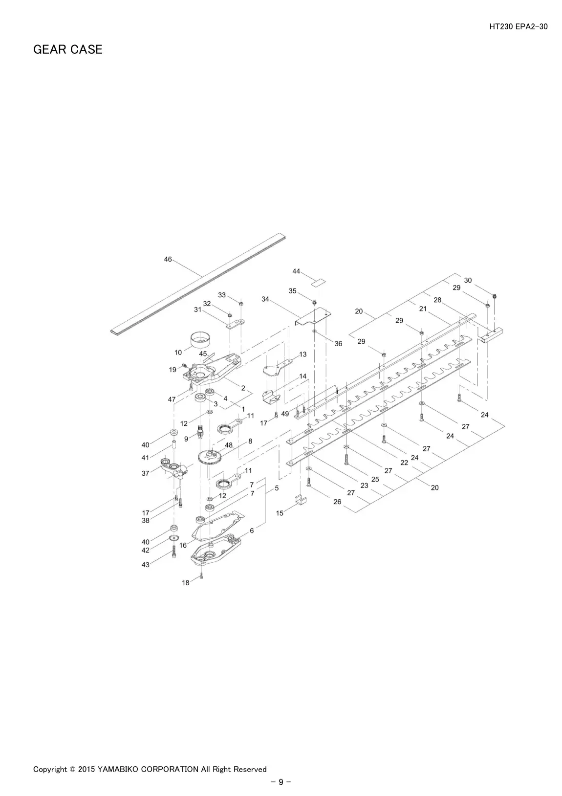 HT230 EPA2-30 IPL page 11 - GEAR CASE