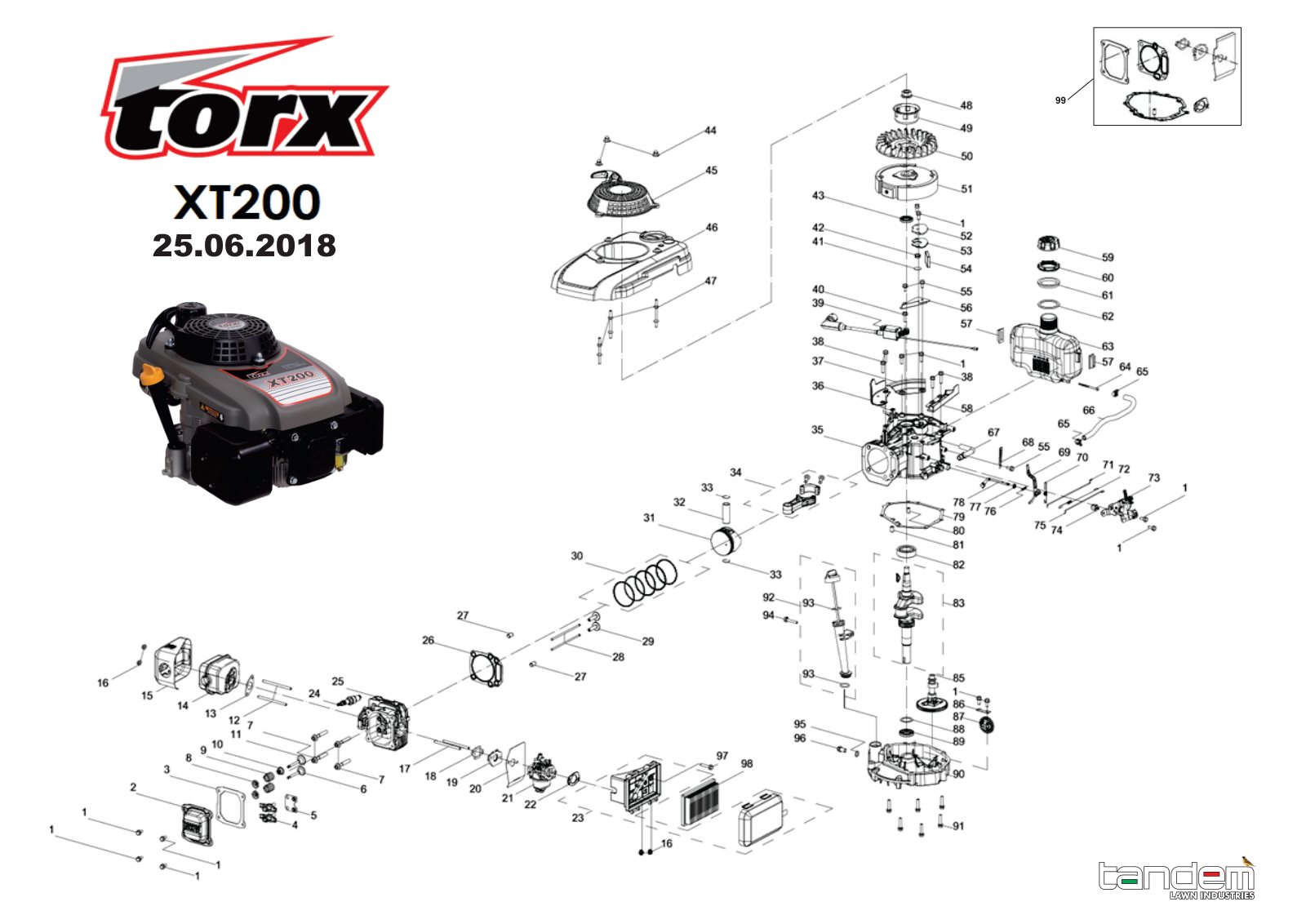 Torx XT200 IPL Parts Diagram