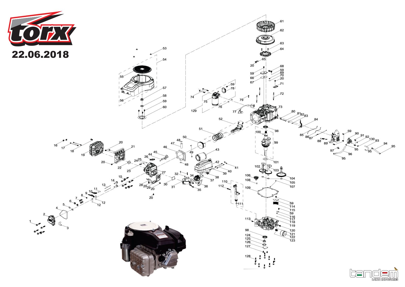 Torx XT620 IPL Parts Diagram