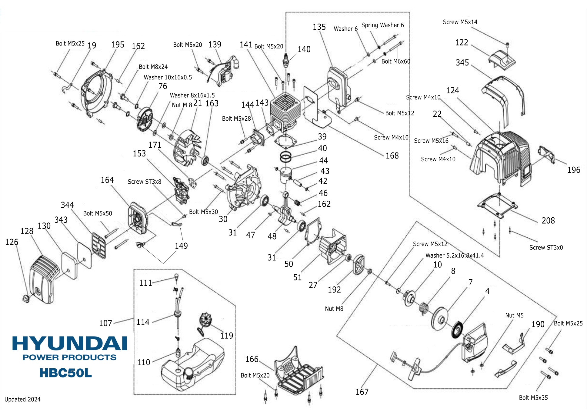 Hyundai HBC50L IPL exploded parts diagram 1