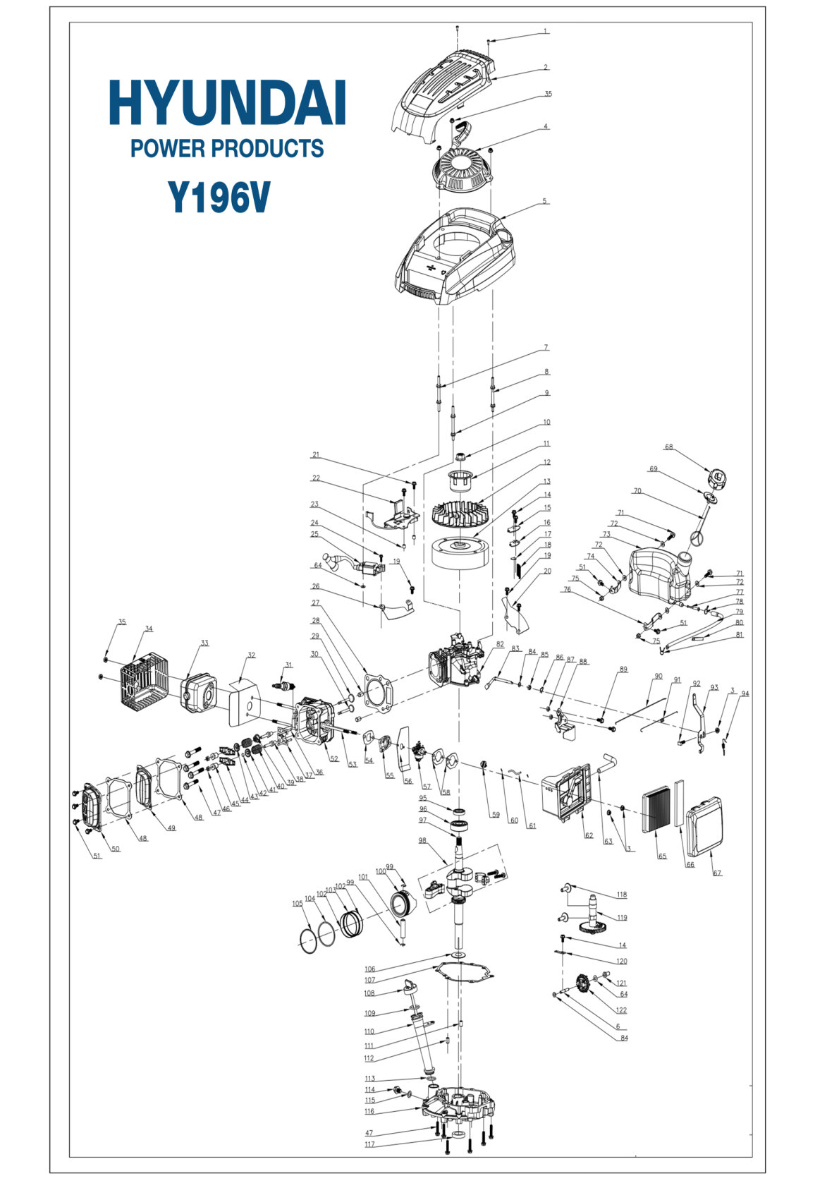 Hyundai Y196V engine IPL diagram